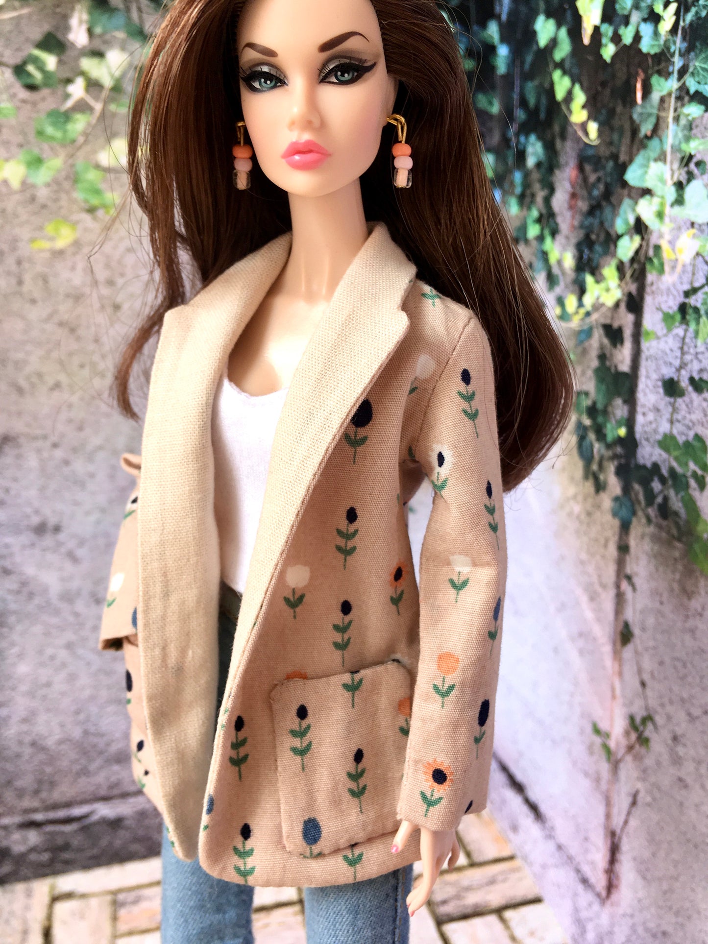 BQ‑DAISY – Blazer à fleurs pour poupées mannequins 30 cm