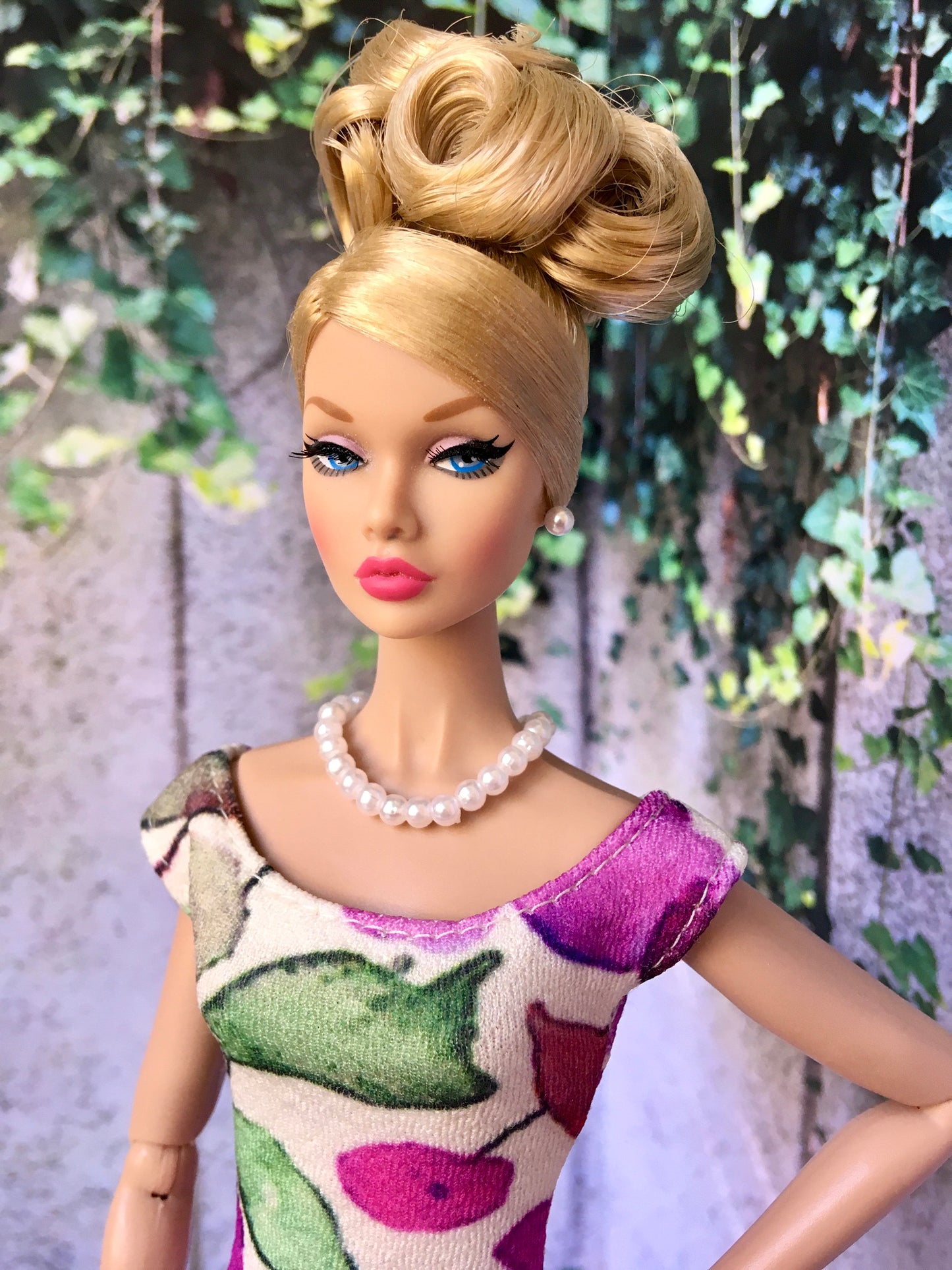 BQ-LARA – Floral Midi Dress with Mermaid Hem for 12" 1/6 Scale Fashion Dolls - www.bouutique.com