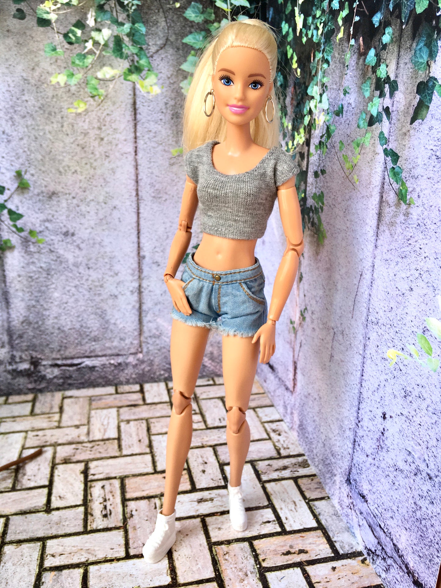 BQ-LUNE – Washed Denim Shorts for 11.5" 1/6 Scale Fashion Dolls - www.bouutique.com