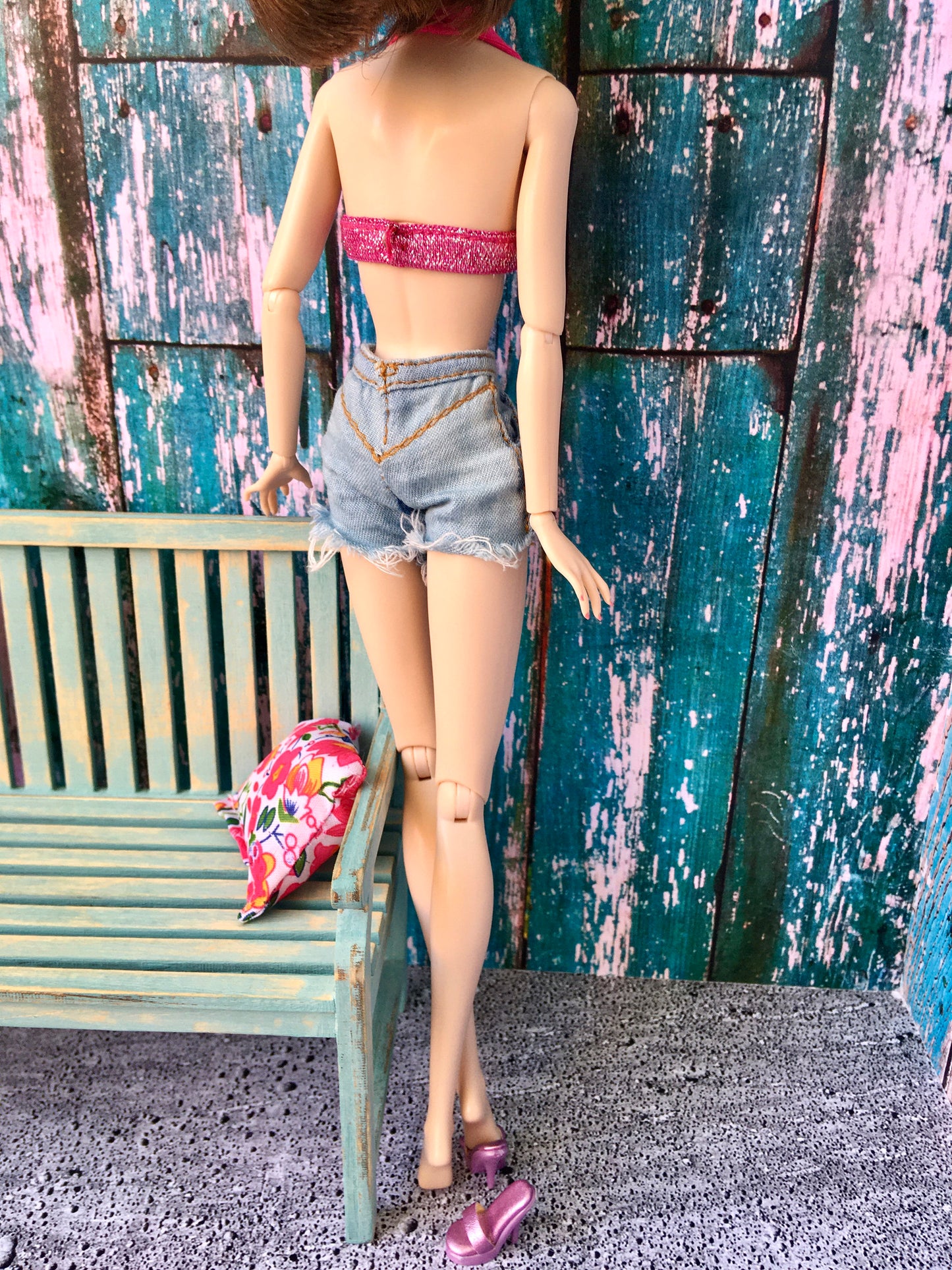 BQ-LUNE – Washed Denim Shorts for 12" 1/6 Scale Fashion Dolls - www.bouutique.com