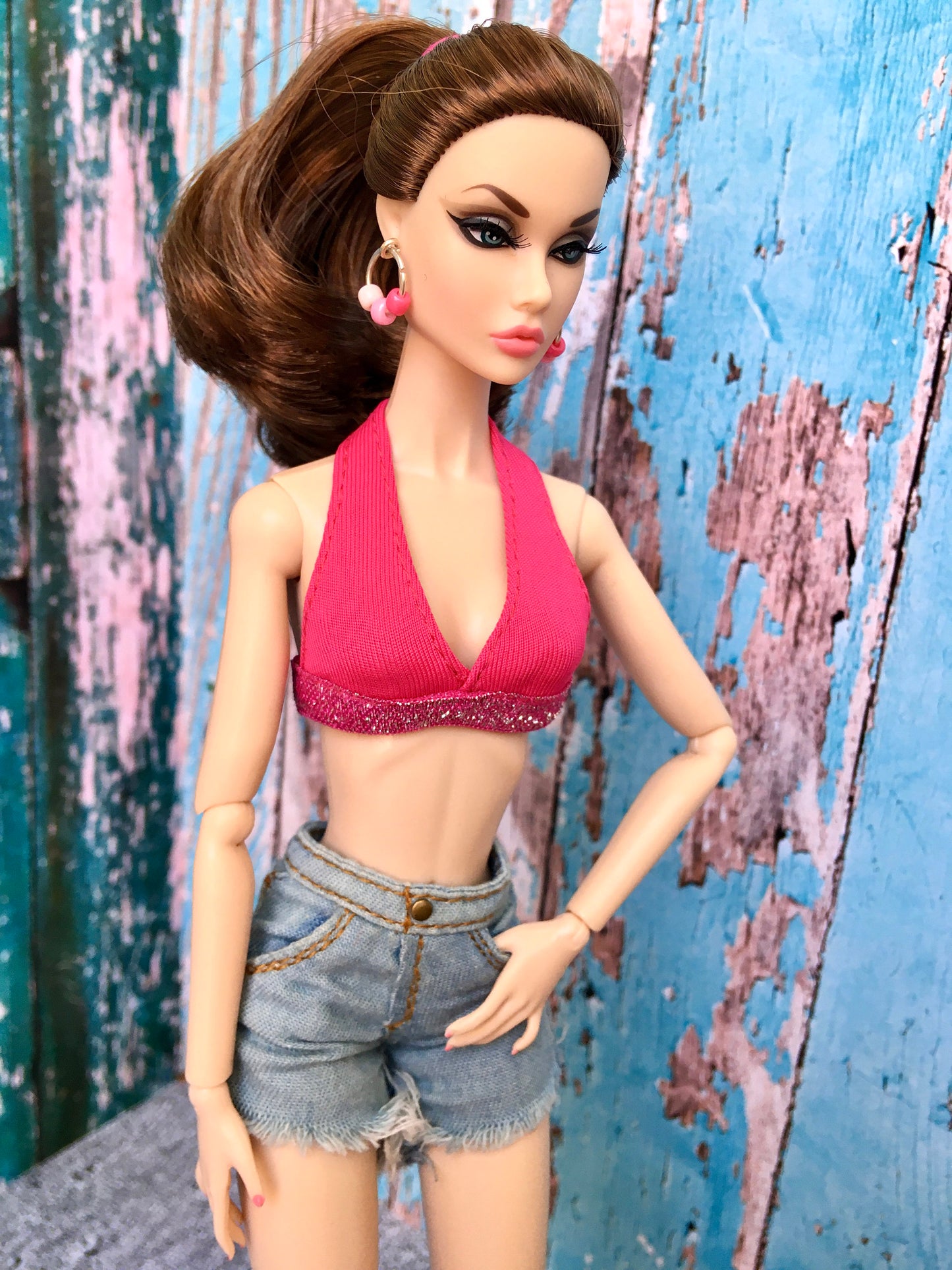 BQ-LUNE – Washed Denim Shorts for 12" 1/6 Scale Fashion Dolls - www.bouutique.com