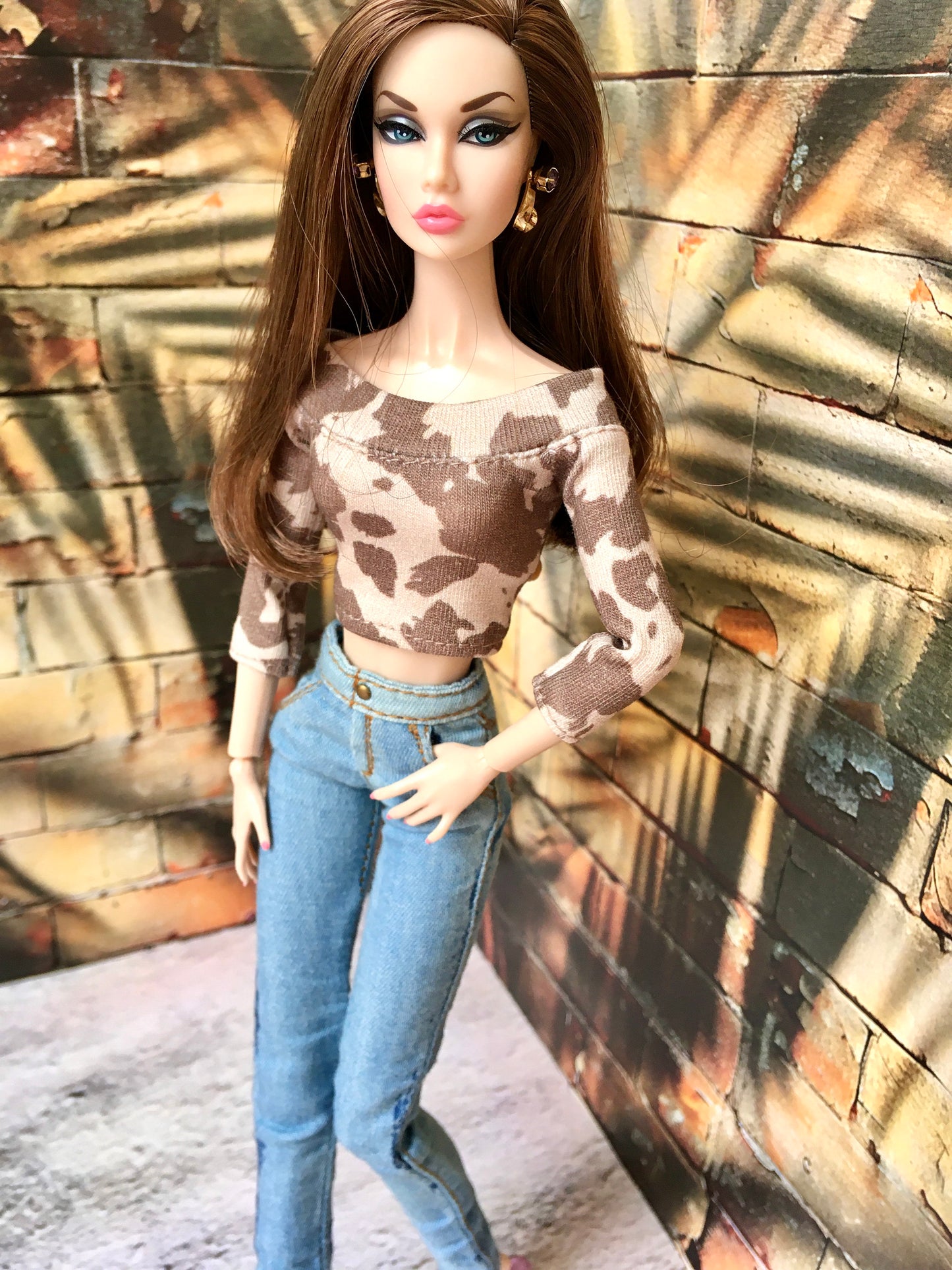 BQ-MAVI – Washed Skinny Jeans for 12" 1/6 Scale Fashion Dolls - www.bouutique.com