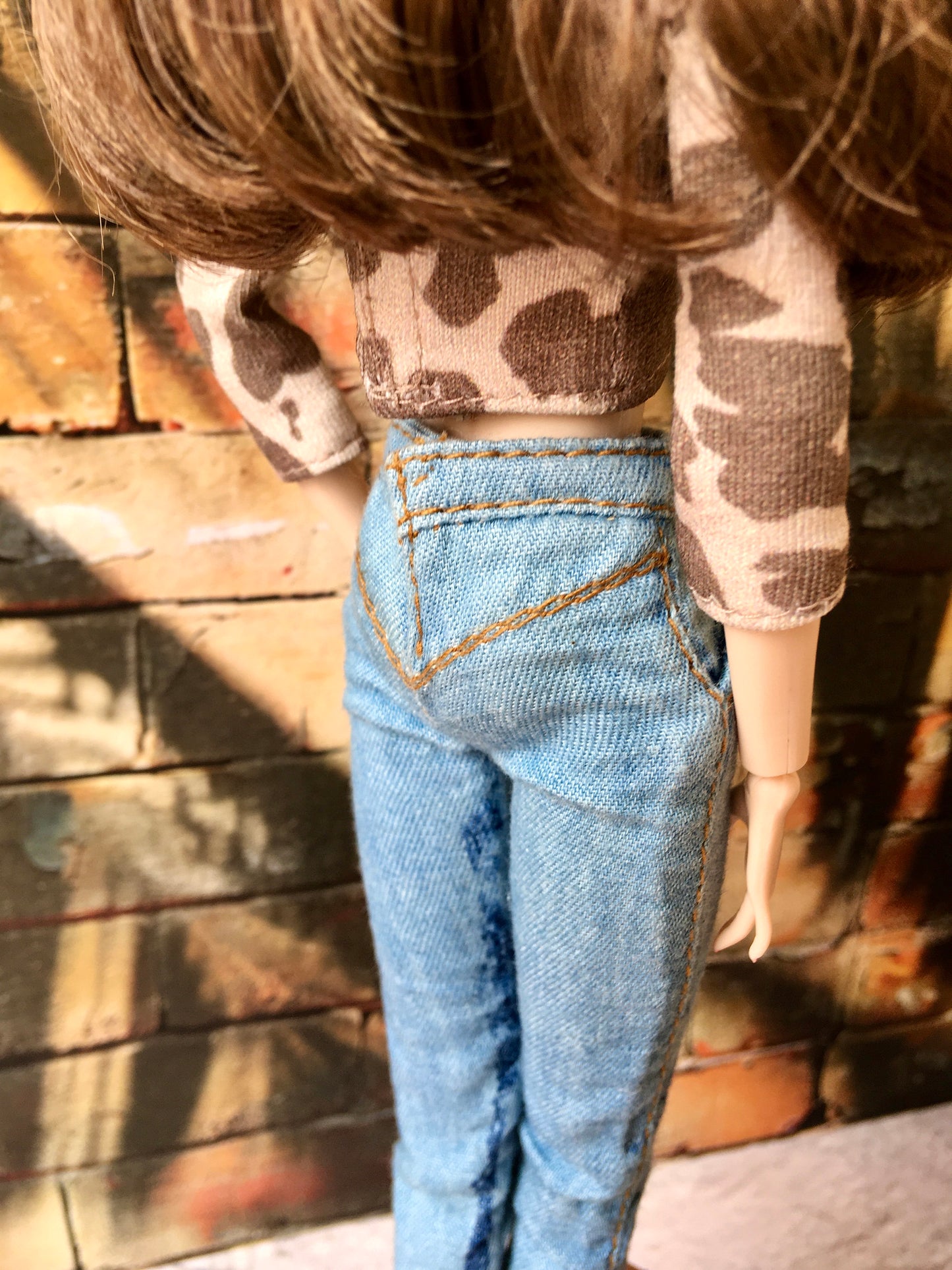 BQ-MAVI – Washed Skinny Jeans for 12" 1/6 Scale Fashion Dolls - www.bouutique.com