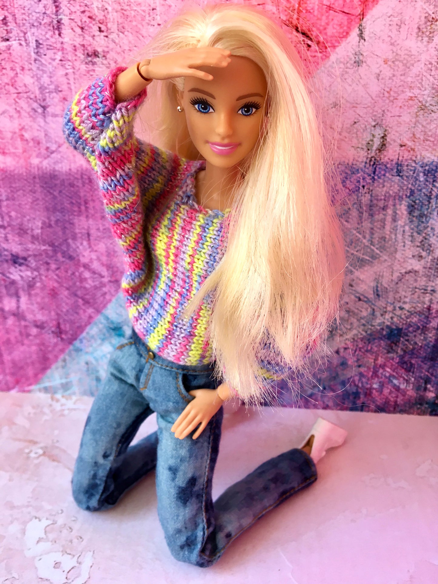 BQ-VINN – Washed Spotted Slim Fit Jeans for 11.5" 1/6 Scale Fashion Dolls - www.bouutique.com