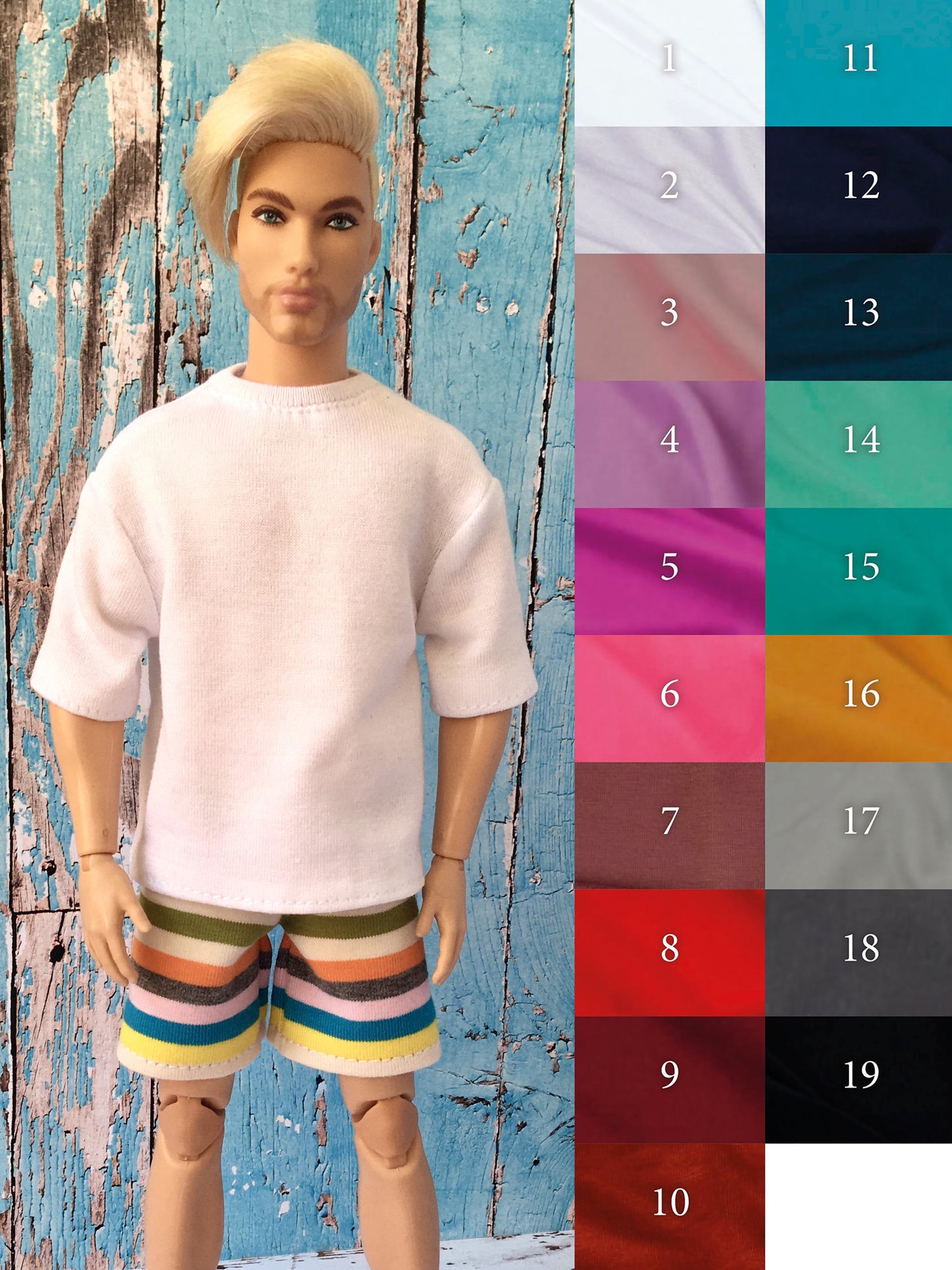 BQ-FLOWY LITE – Oversized T-shirt for Ken Dolls (12") - www.bouutique.com