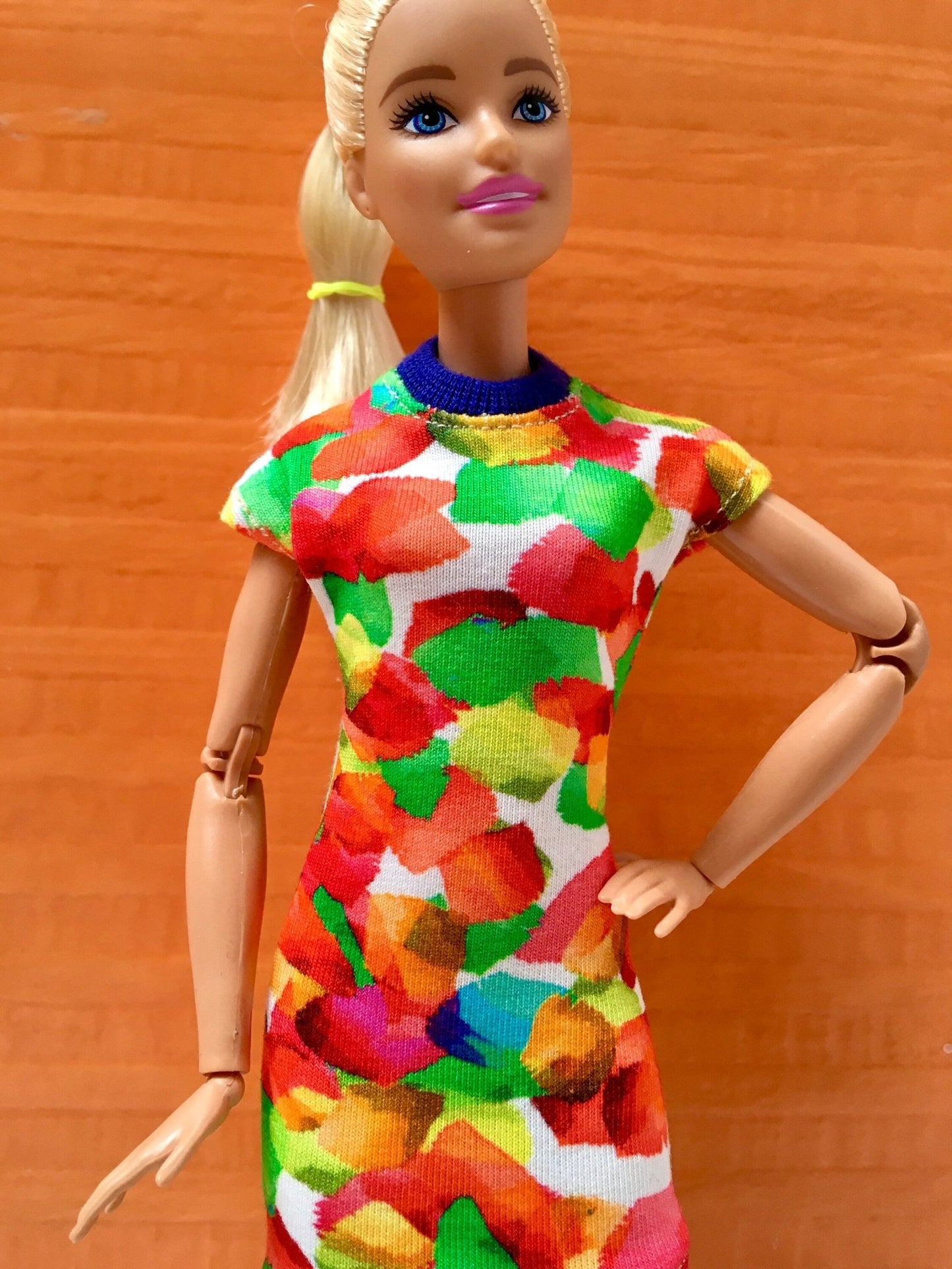 Vivid Colorful T-shirt Dress for Doll 1/6-scale, 11.5 Inch - Bouutique.com