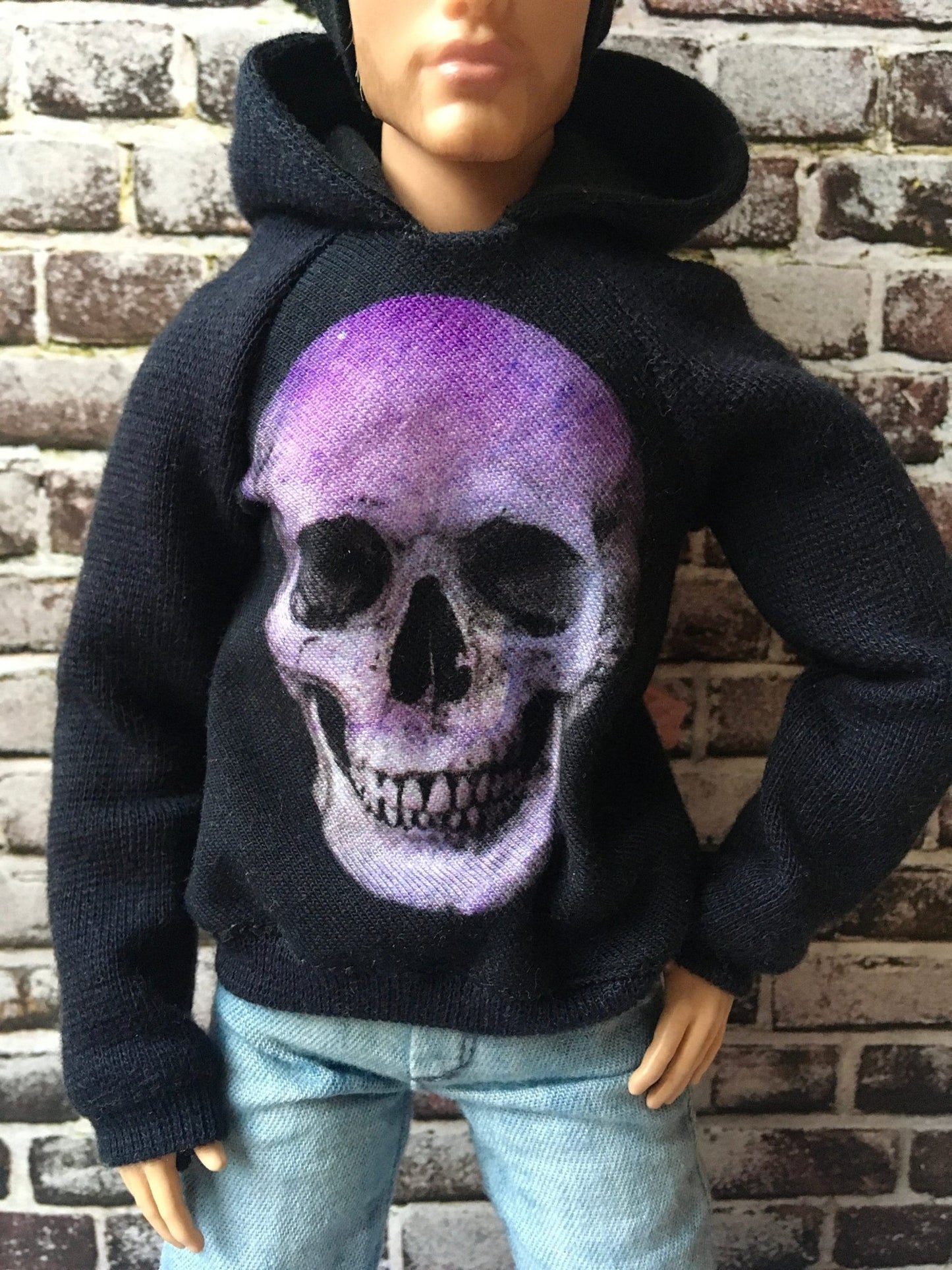 Infinite Skull Print Hoodie for Ken Doll 1/6-scale, 12 Inch - Bouutique.com