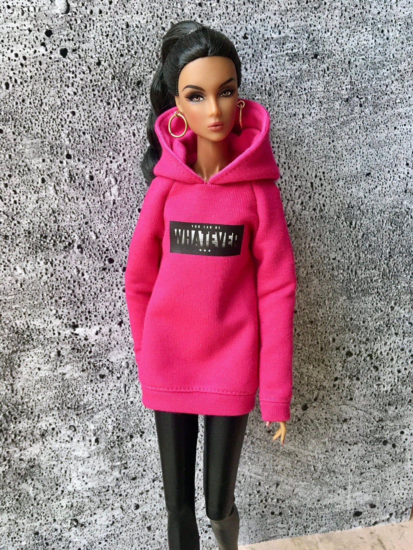 Covah Whatever-Print Hoodie Dress for NuFace Integrity Toys Doll 12.5"