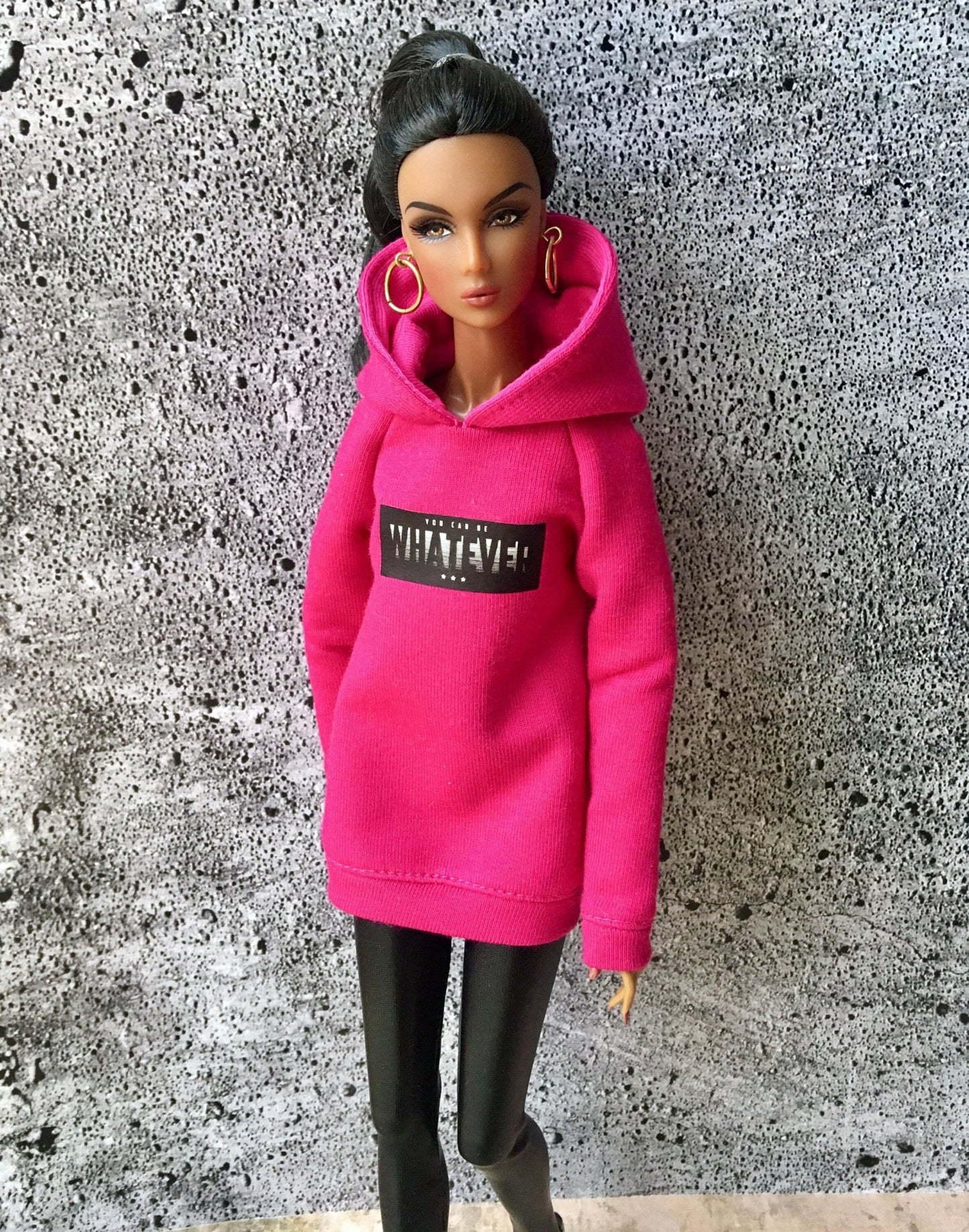Covah Whatever-Print Hoodie Dress for NuFace Integrity Toys Doll 12.5"
