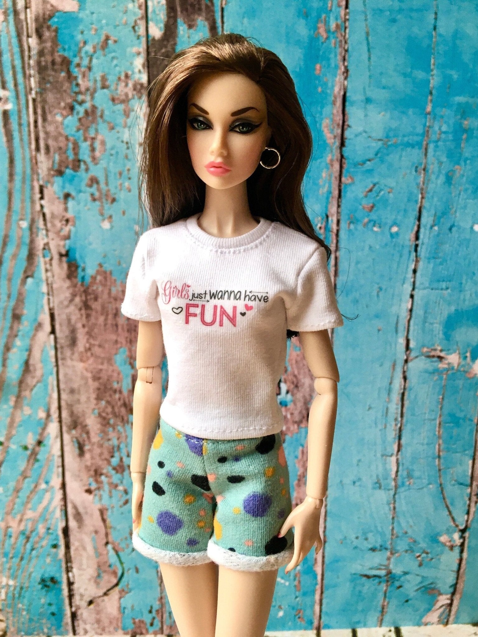 Vital Print T-shirt "Fun" Design for Poppy Parker Dolls, many colors - Bouutique.com