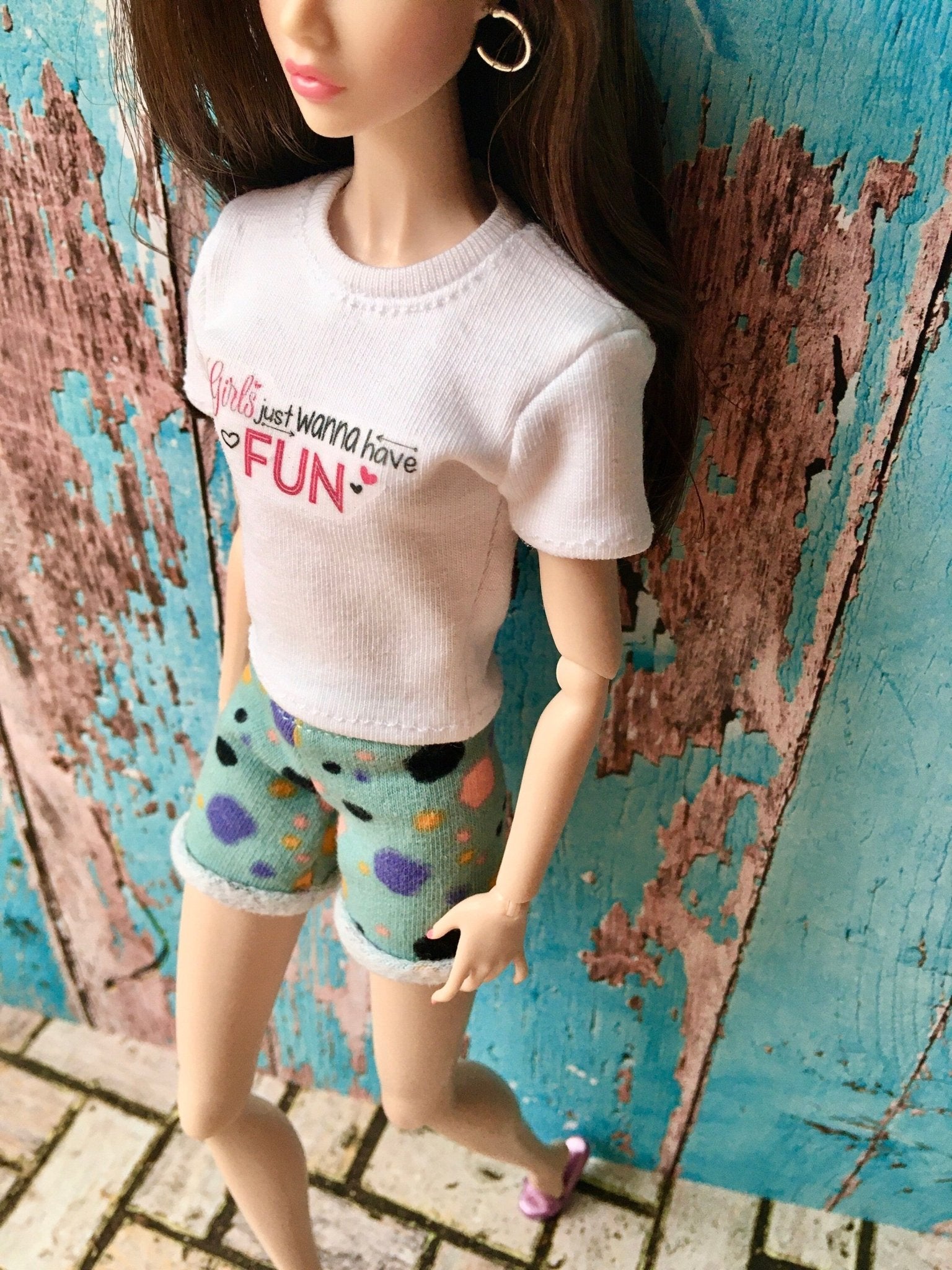 Vital Print T-shirt "Fun" Design for Poppy Parker Dolls, many colors - Bouutique.com