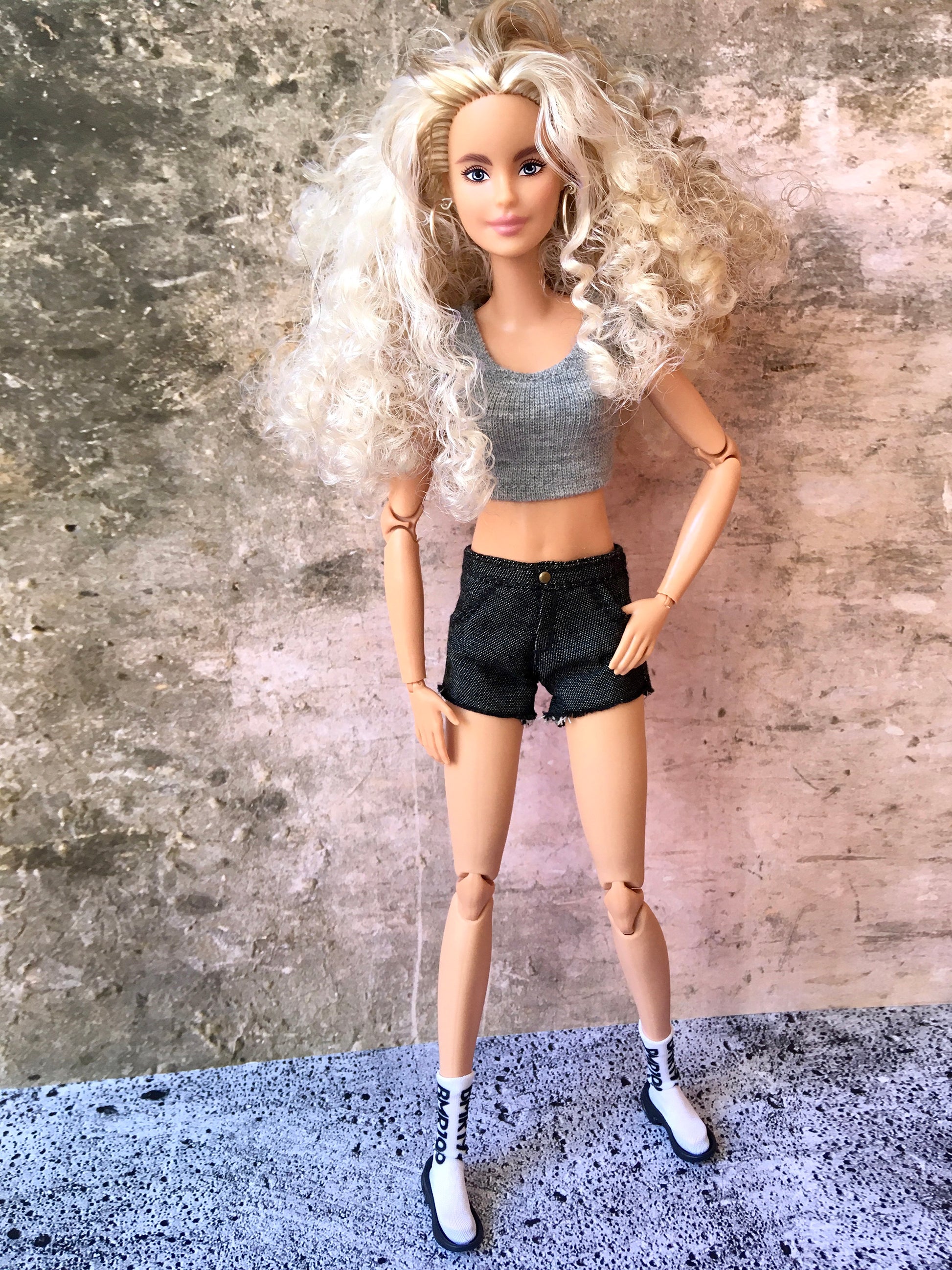 ASH denim shorts for 11.5-inch doll - www.bouutique.com