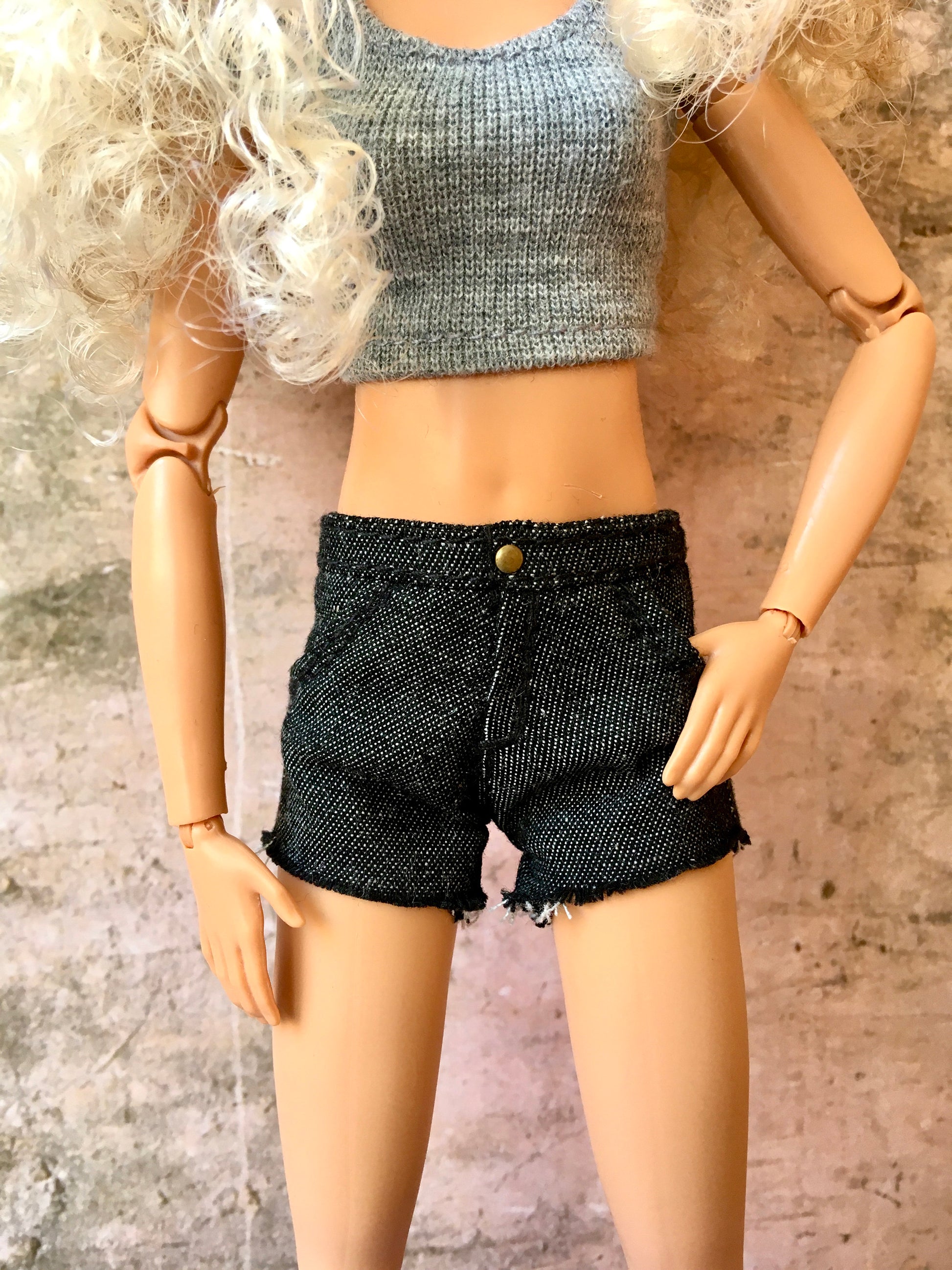 ASH denim shorts for 11.5-inch doll - www.bouutique.com