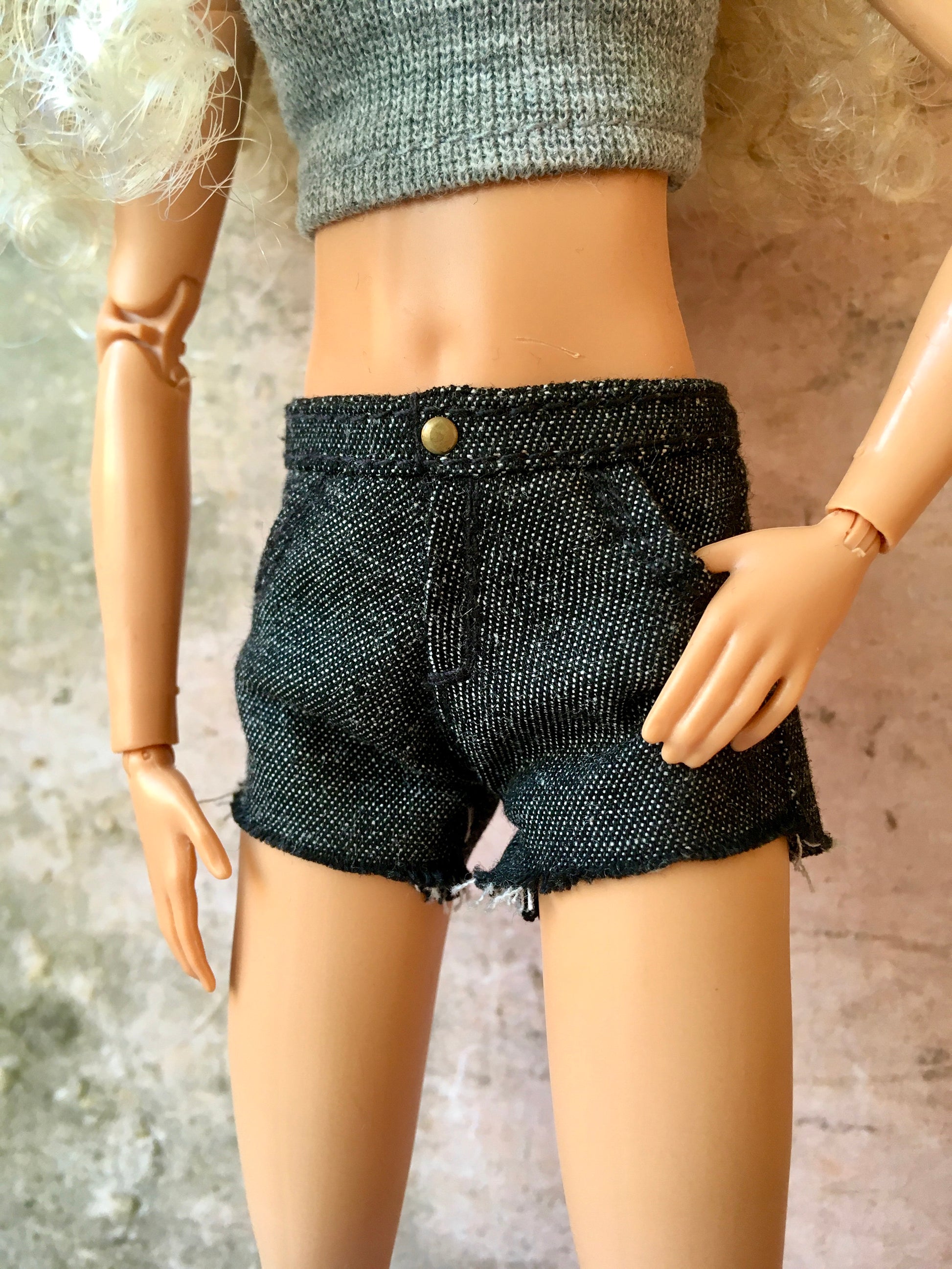 ASH denim shorts for 11.5-inch doll - www.bouutique.com