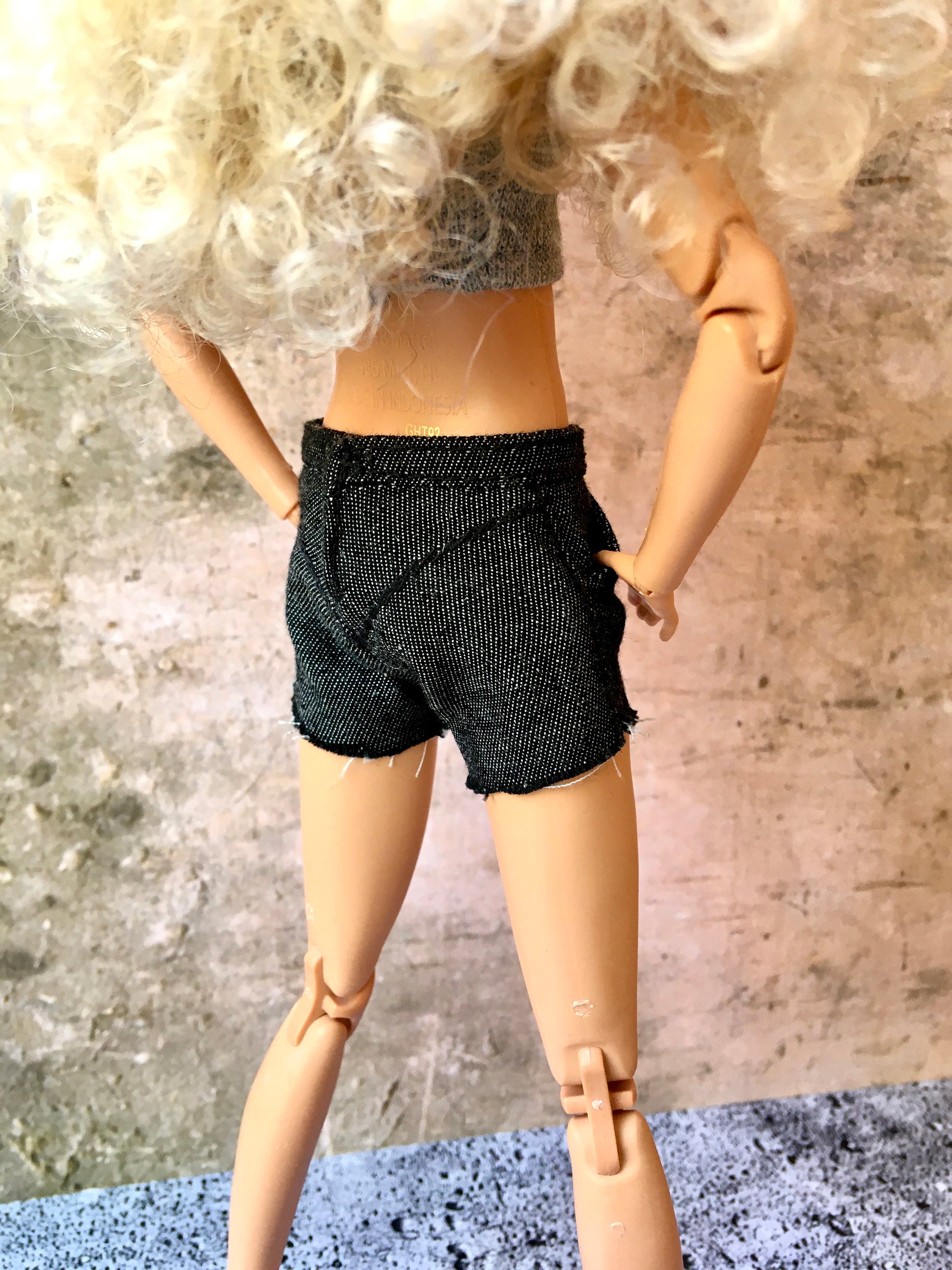 ASH denim shorts for 11.5-inch doll - www.bouutique.com