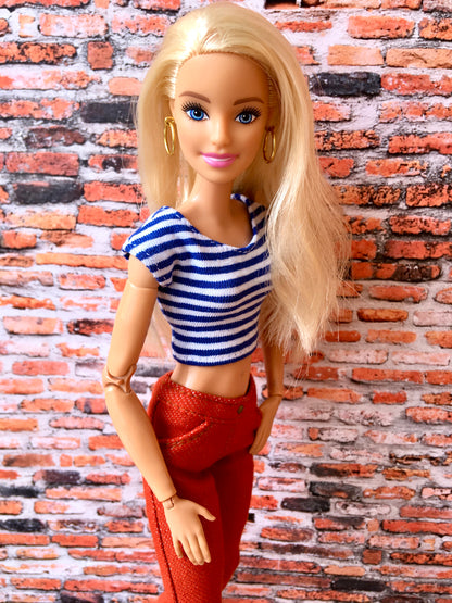 BQ-CALY – Striped Crop T-shirt for 11.5" 1/6 Scale Dolls - www.bouutique.com