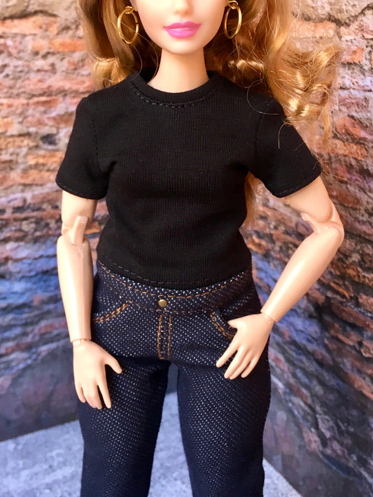 BQ-STAPLE – Basic T-Shirt for 11" 1/6 Scale Curvy Fashion Dolls