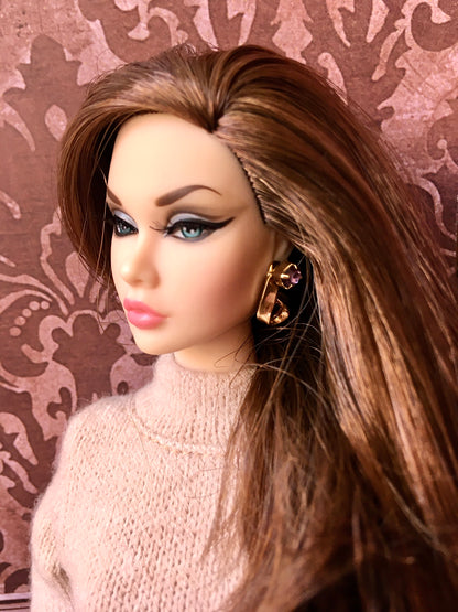 COZY – Cream Knit Turtleneck Dress for Fashion Dolls (12") - www.bouutique.com