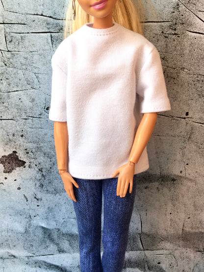 www.bouutique.com - Flowy Short Sleeve Oversized T-shirt for Dolls 11.5 Inch