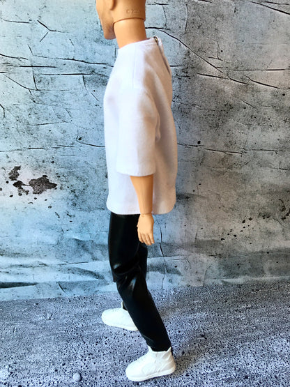 www.bouutique.com - Flowy Short Sleeve Oversized T-shirt for Ken Dolls 12 Inch