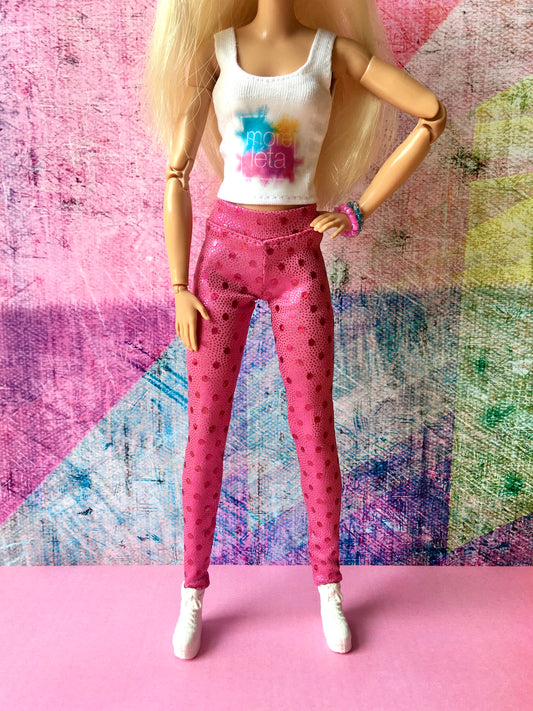 Leggings with Sequins for Dolls 1/6-scale - www.bouutique.com