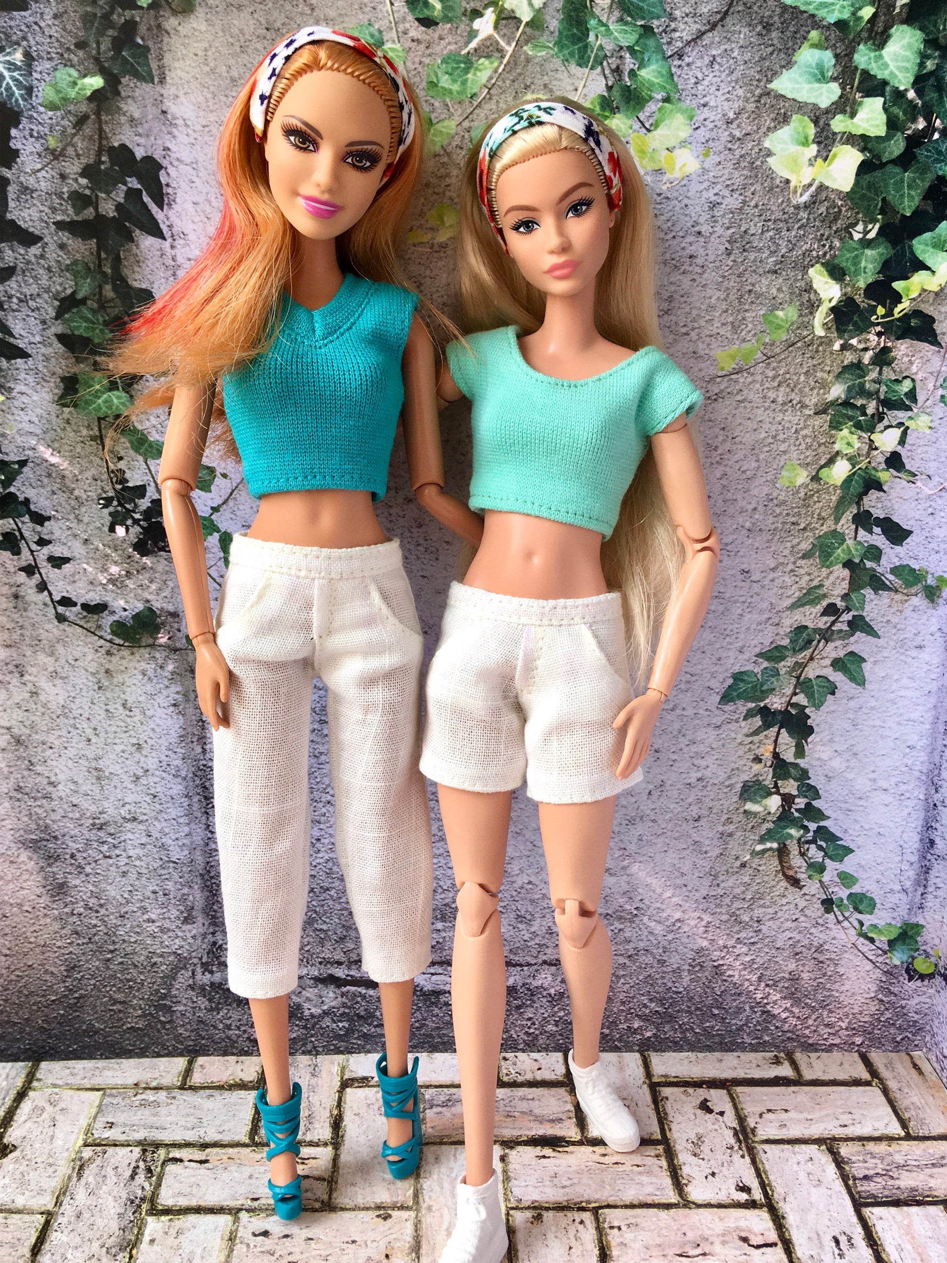 Linen Capri Pants for 11.5" 1/6 Scale Fashion Dolls - www.bouutique.com