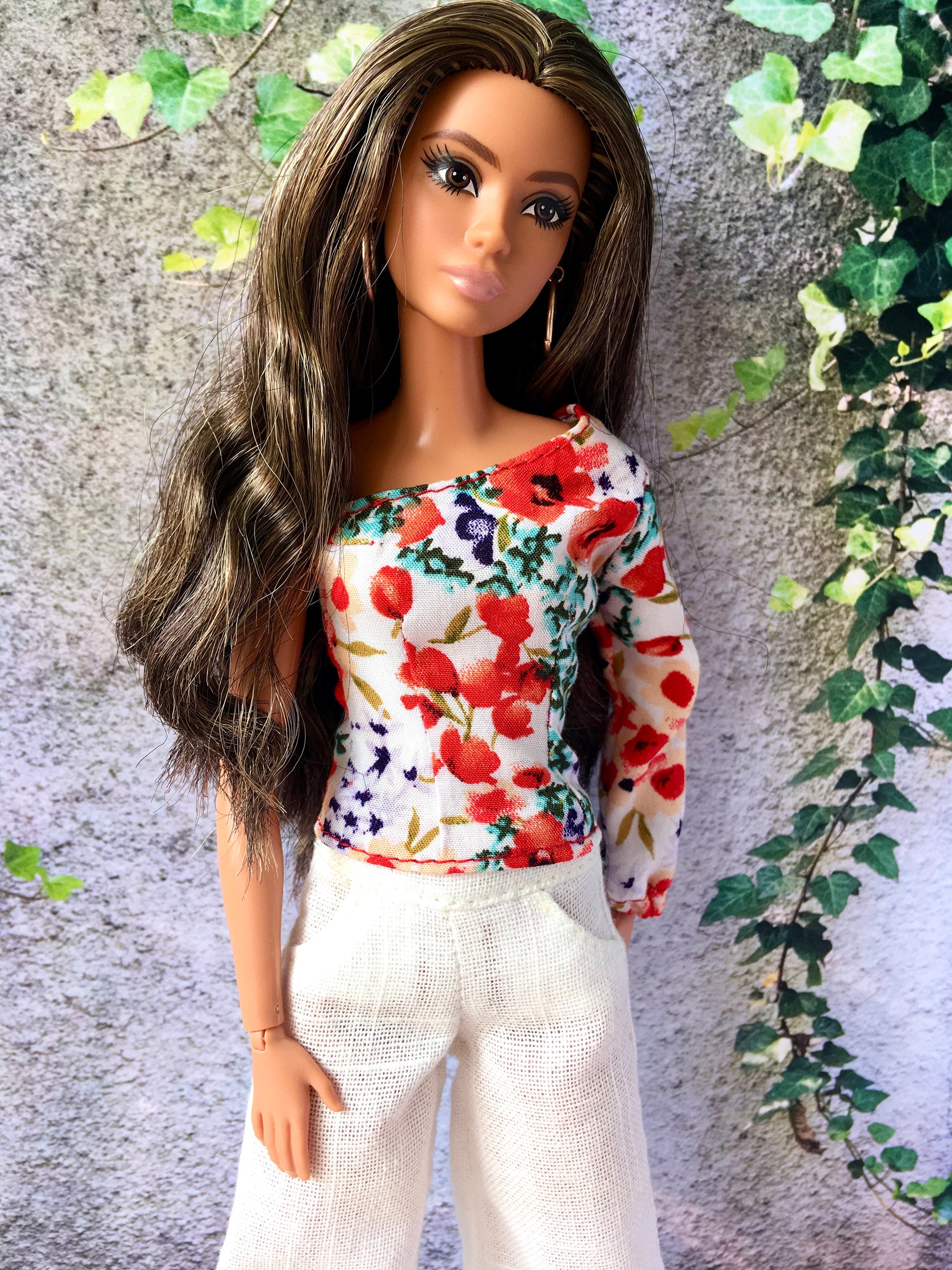 Linen Palazzo Pants for 11.5" 1/6 Scale Fashion Dolls - www.bouutique.com