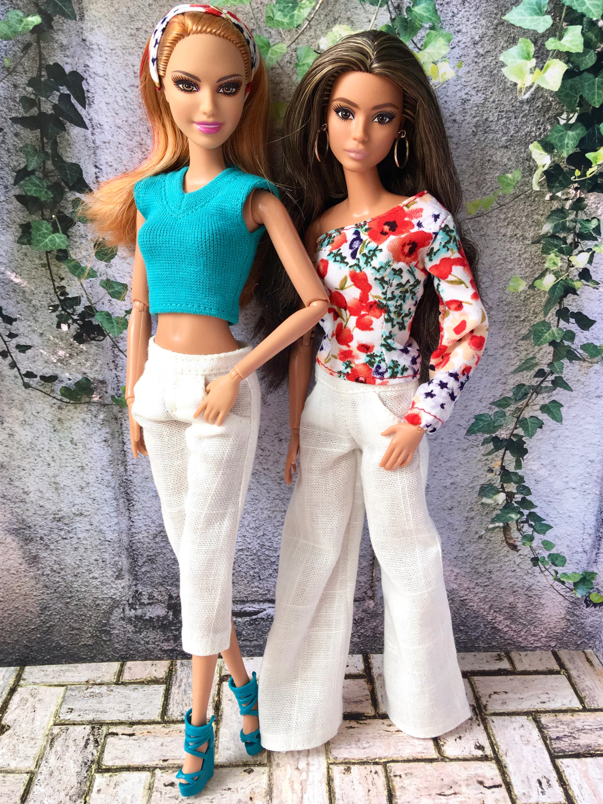 Linen Palazzo Pants for 11.5" 1/6 Scale Fashion Dolls - www.bouutique.com