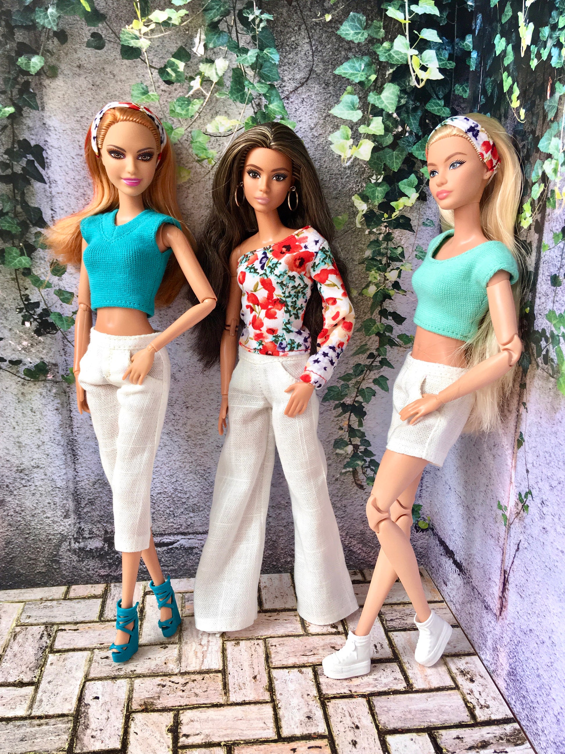 Linen Palazzo Pants for 11.5" 1/6 Scale Fashion Dolls - www.bouutique.com