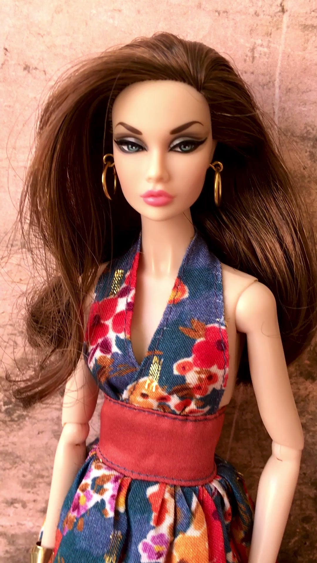 BQ‑AVENA – Flower Halter Dress with Full Skirt for 12" 1/6 Scale Fashion Dolls - www.bouutique.com