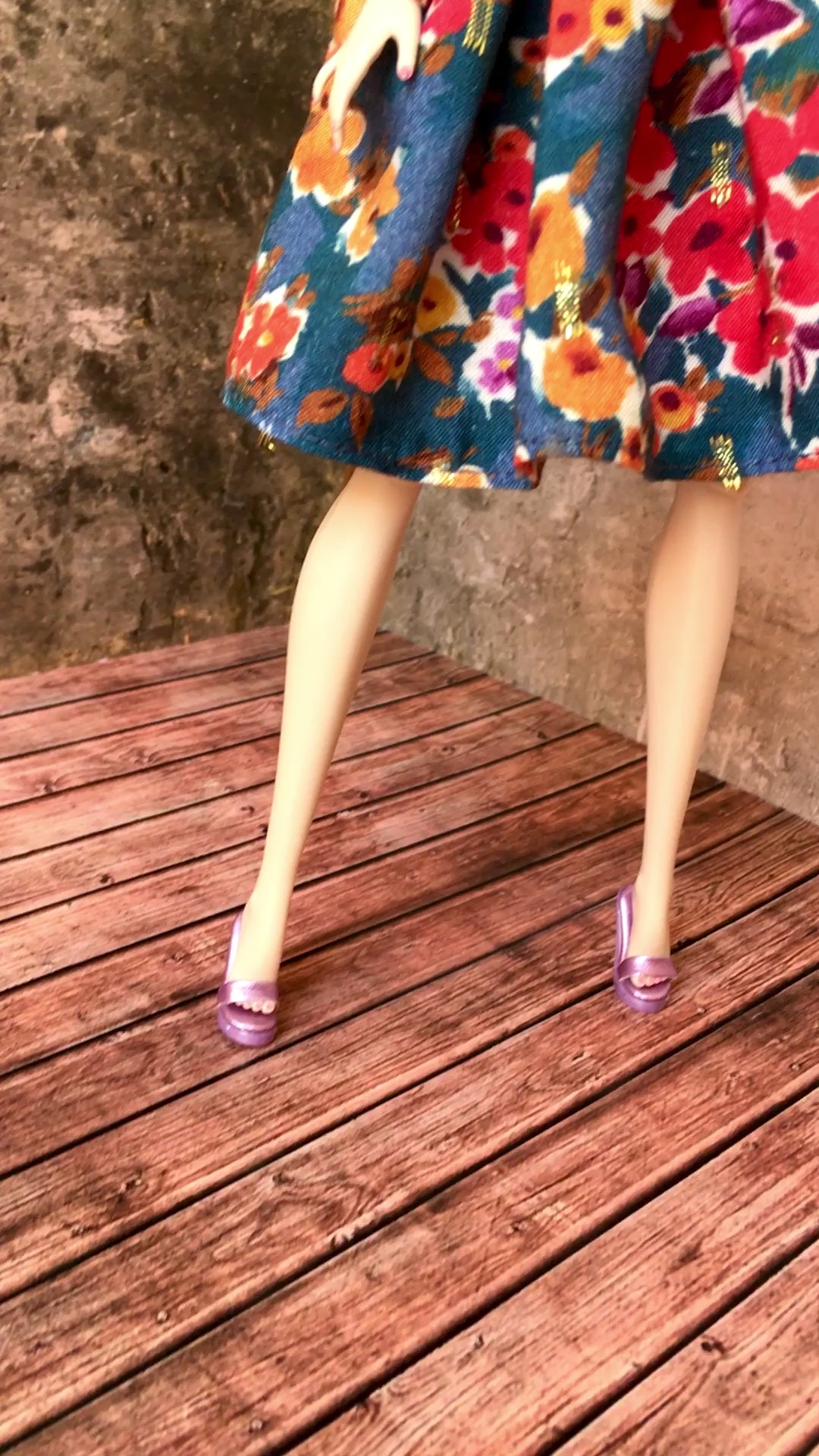 BQ‑AVENA – Flower Halter Dress with Full Skirt for 12" 1/6 Scale Fashion Dolls - www.bouutique.com