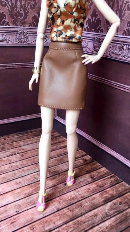 BQ‑SENA – Floral Satin Halter Top for 12" 1/6 Scale Fashion Dolls - www.bouutique.com