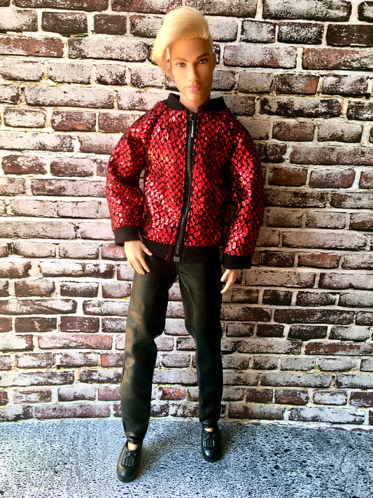 Sparkle Sequin Bomber Jacket for Ken Doll  - www.bouutique.com