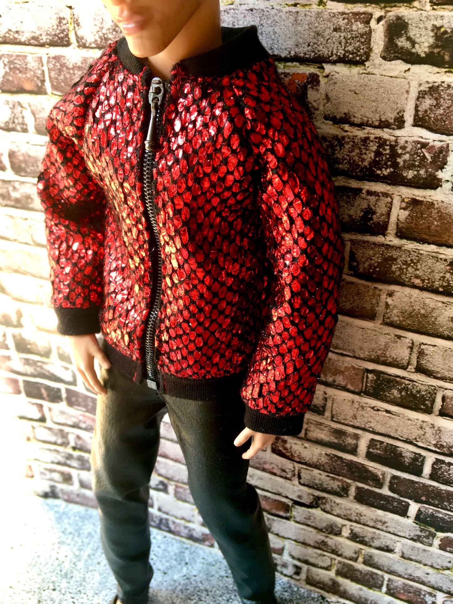 Sparkle Sequin Bomber Jacket for Ken Doll  - www.bouutique.com