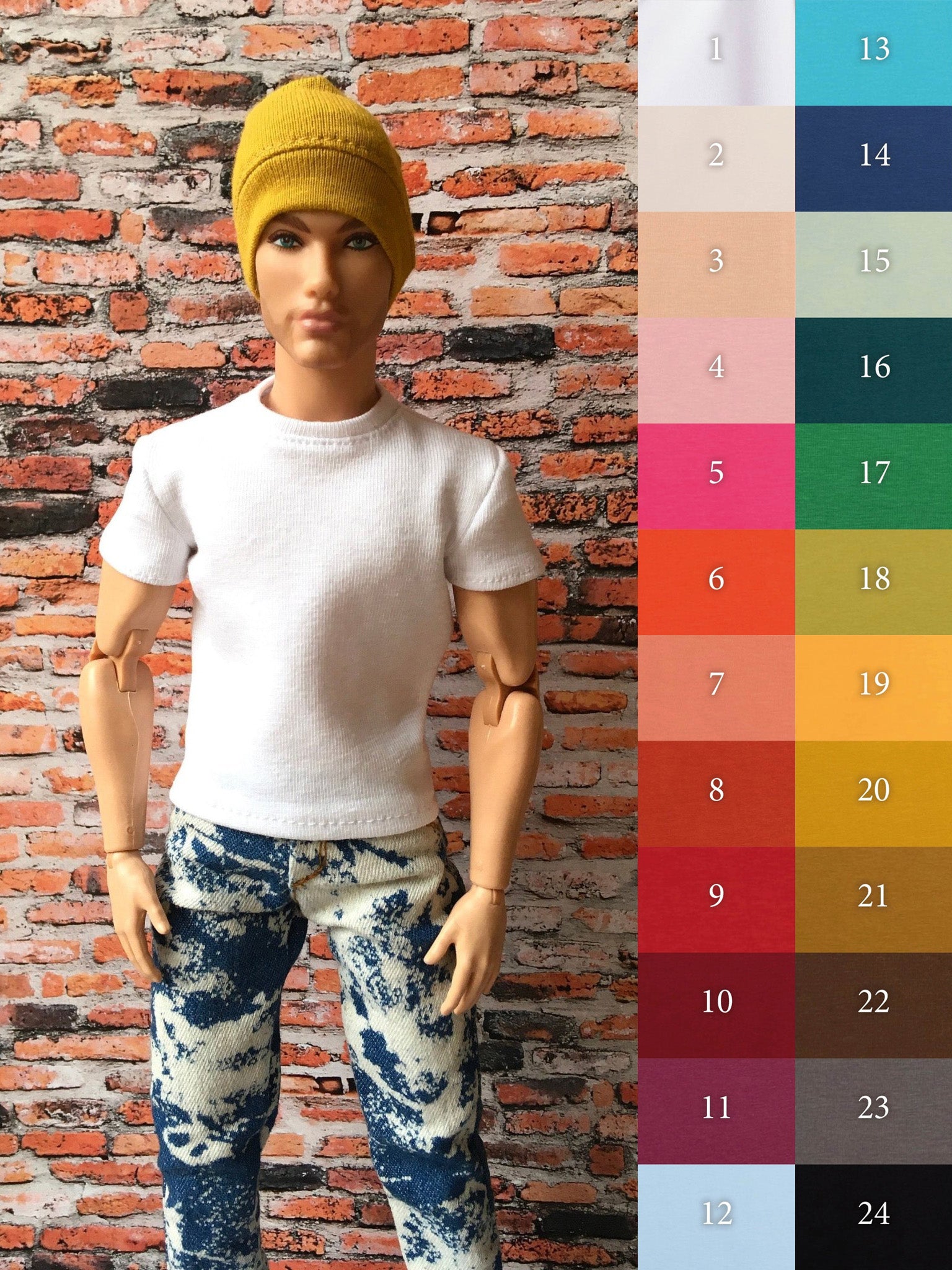 Vital Short Sleeve T-shirt for Ken Doll, many colors - www.bouutique.com