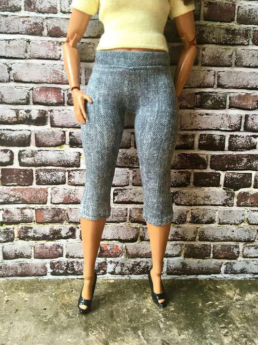 3/4 Jeggings for Curvy Doll 1/6-scale | Cropped Doll Leggings - Bouutique.com