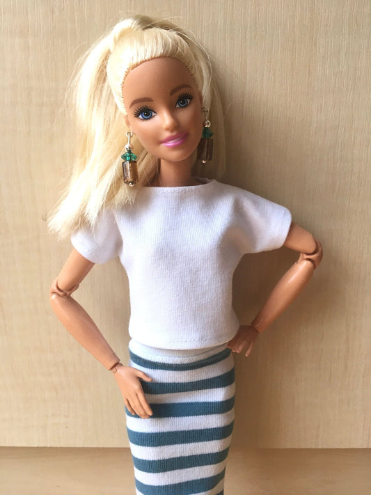 Coast Boat Neck T-shirt for Dolls 1/6-scale - Bouutique.com