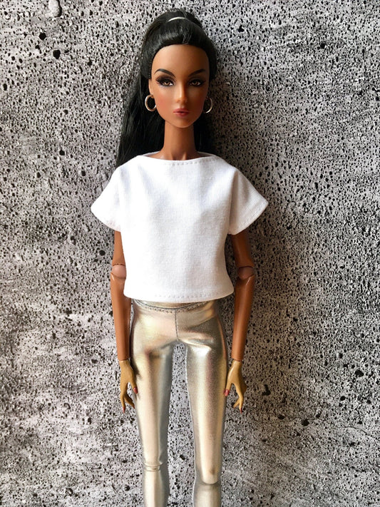 Basic Boat Neck T-shirt for Nuface Doll | 12 inch Integrity Toys Doll Top - Bouutique.com