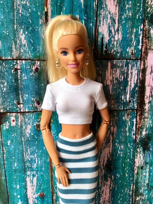 Basic Crop T-shirt for Dolls 1/6-scale | Crop Top for Dolls 1/6-scale - Bouutique.com