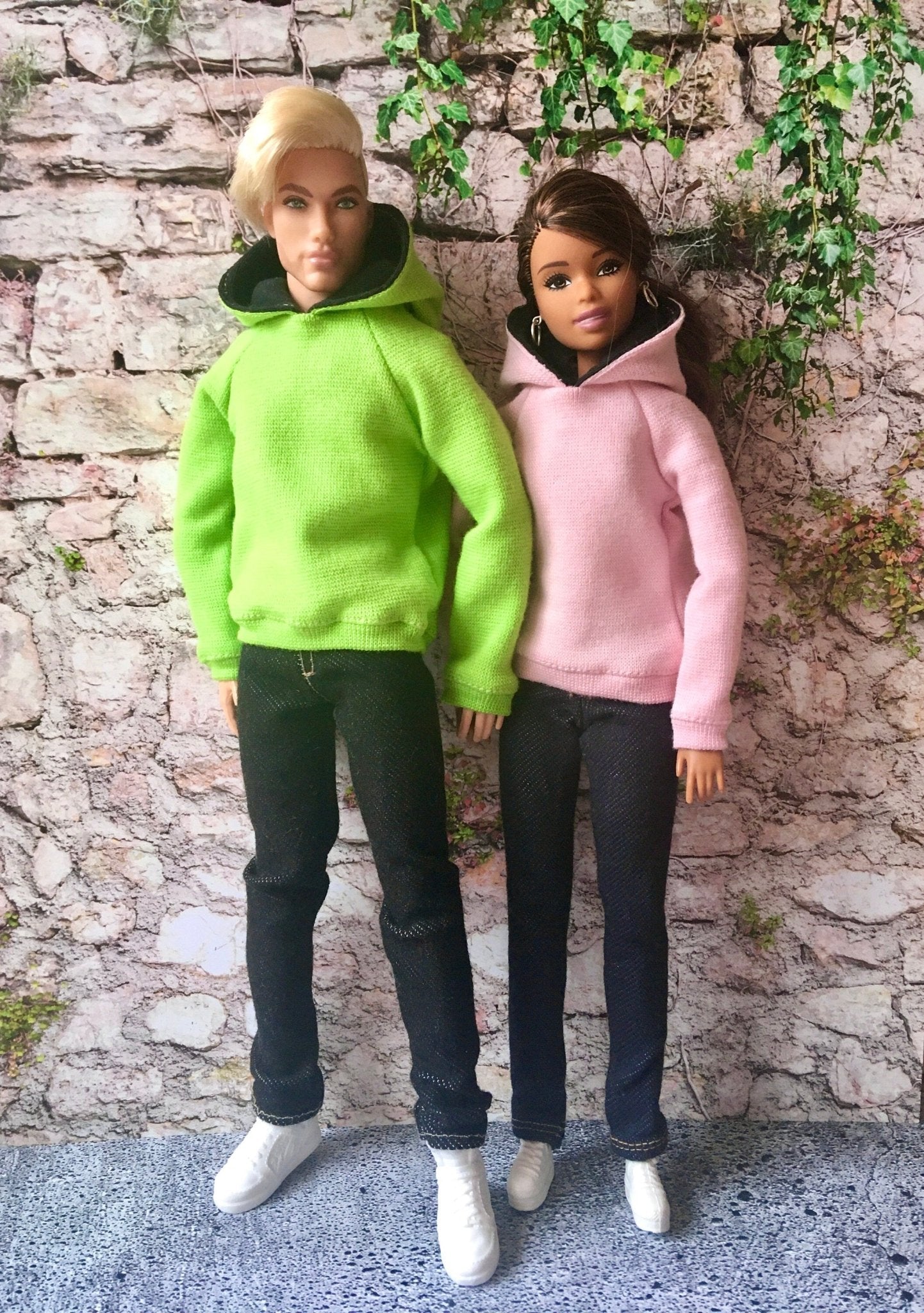 Solid Hoodie for Doll 1/6-scale, 11.5 Inch, many colors - Bouutique.com
