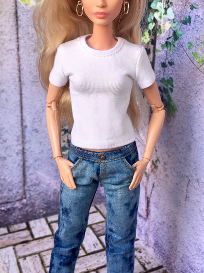 BQ-VITAL – Basic Short Sleeve T-shirt for 11.5" 1/6 Scale Fashion Dolls