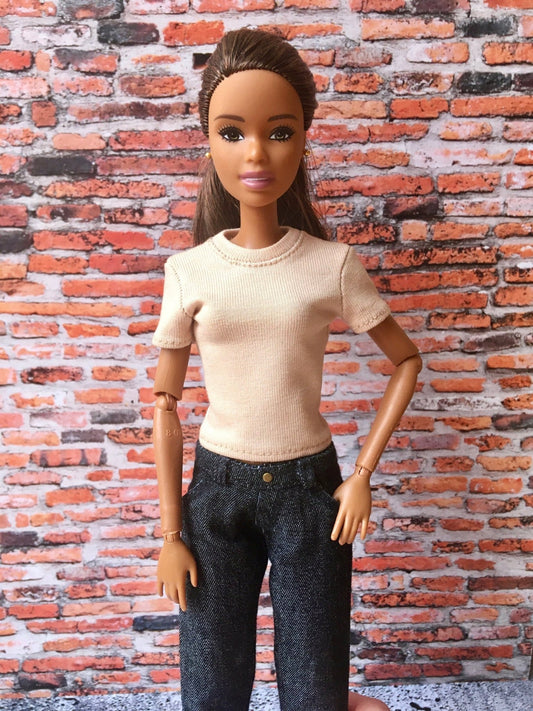 Basic Short Sleeve T-shirt for Dolls 1/6-scale - many colors - Bouutique.com