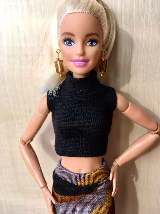 Basic Turtleneck Crop Top for Doll 1/6-scale - many colors - Bouutique.com