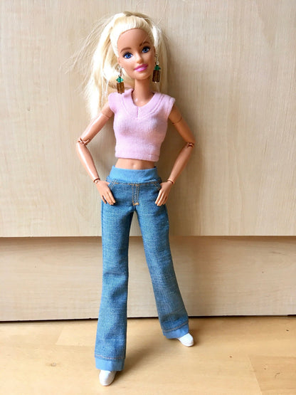 Sleek V-Neck Crop Top for Doll 1/6-scale, 11.5 Inch, many colors - Bouutique.com