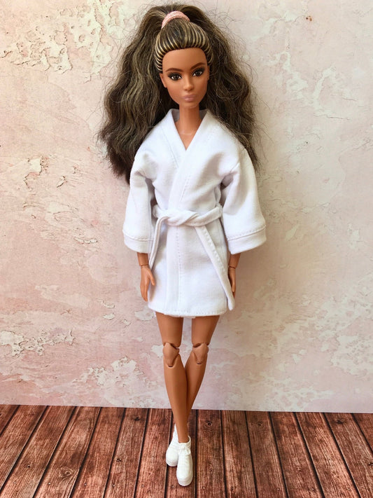 Bathrobe for Dolls 1/6-scale | Dressing-gown Housecoat for Dolls - Bouutique.com