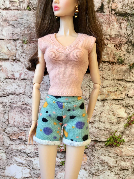 Beach Print Shorts for Poppy Parker Doll | 12 inch Doll Clothes - Bouutique.com