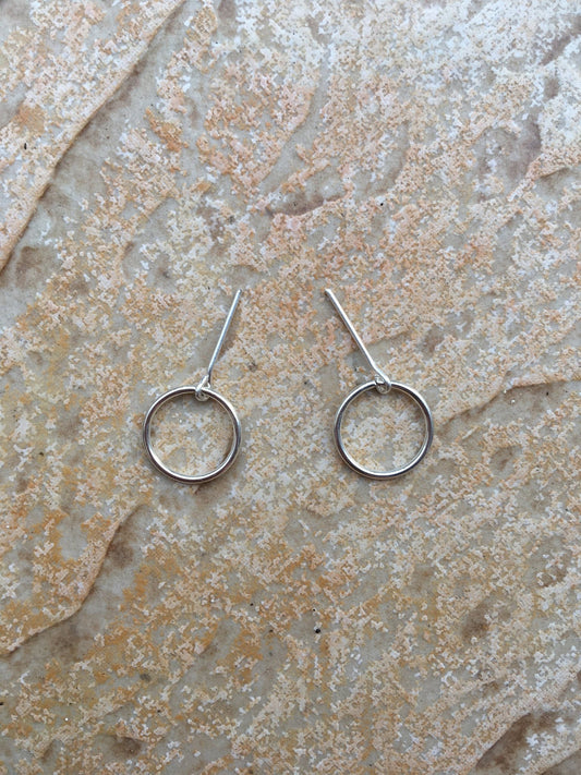 Big Silver Ring Earrings for Dolls 1/6-scale - Bouutique.com