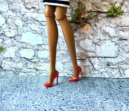 Classic Toe Pumps High Heels in red color for Integrity Toys Doll - Bouutique.com