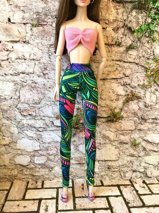 Colorful Print Long Leggings for Poppy Parker | 12 inch Doll Clothes - Bouutique.com