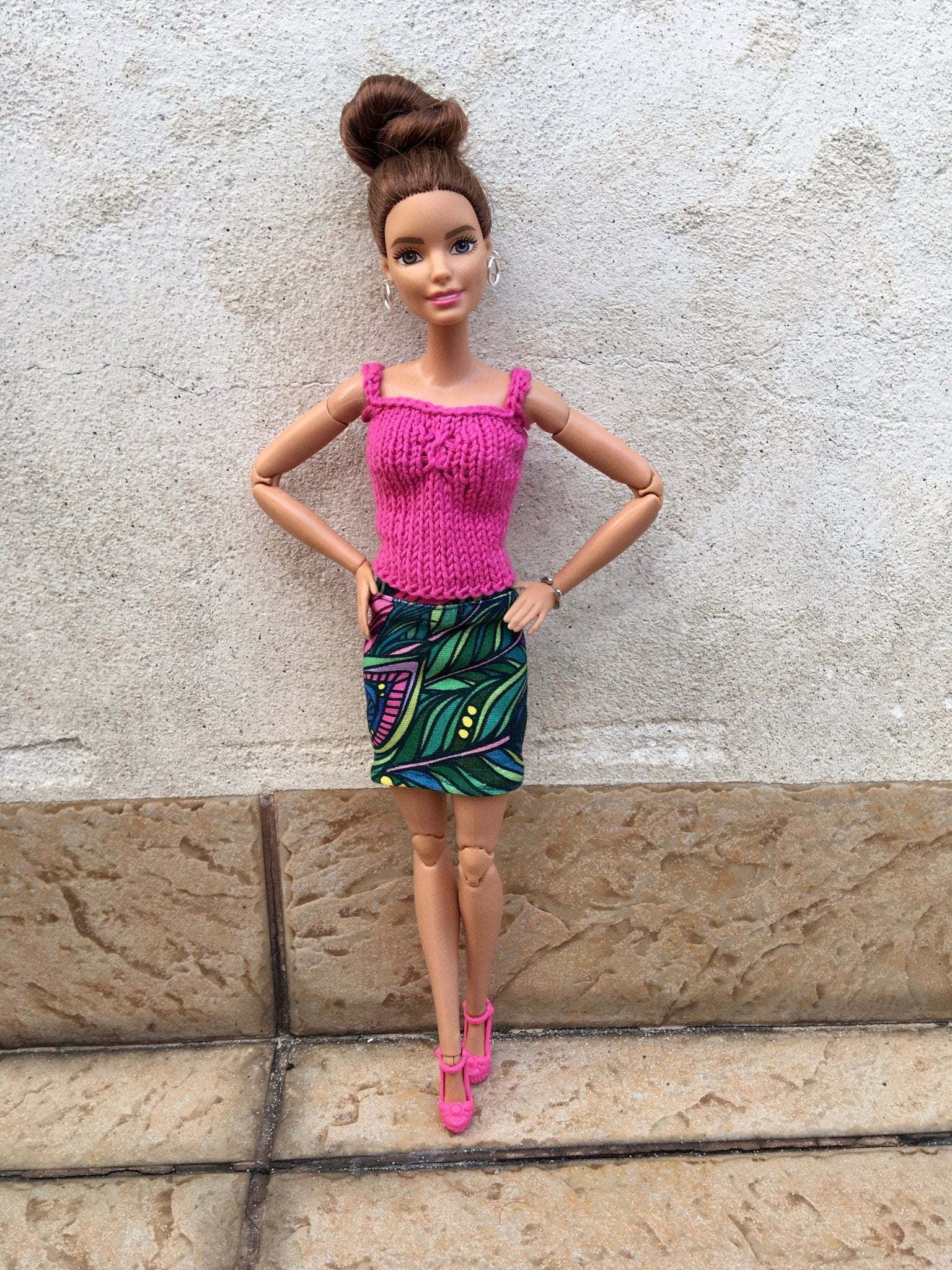 Foliage Colorful Print Skirt for Dolls 1/6-scale, 11.5 Inch - Bouutique.com